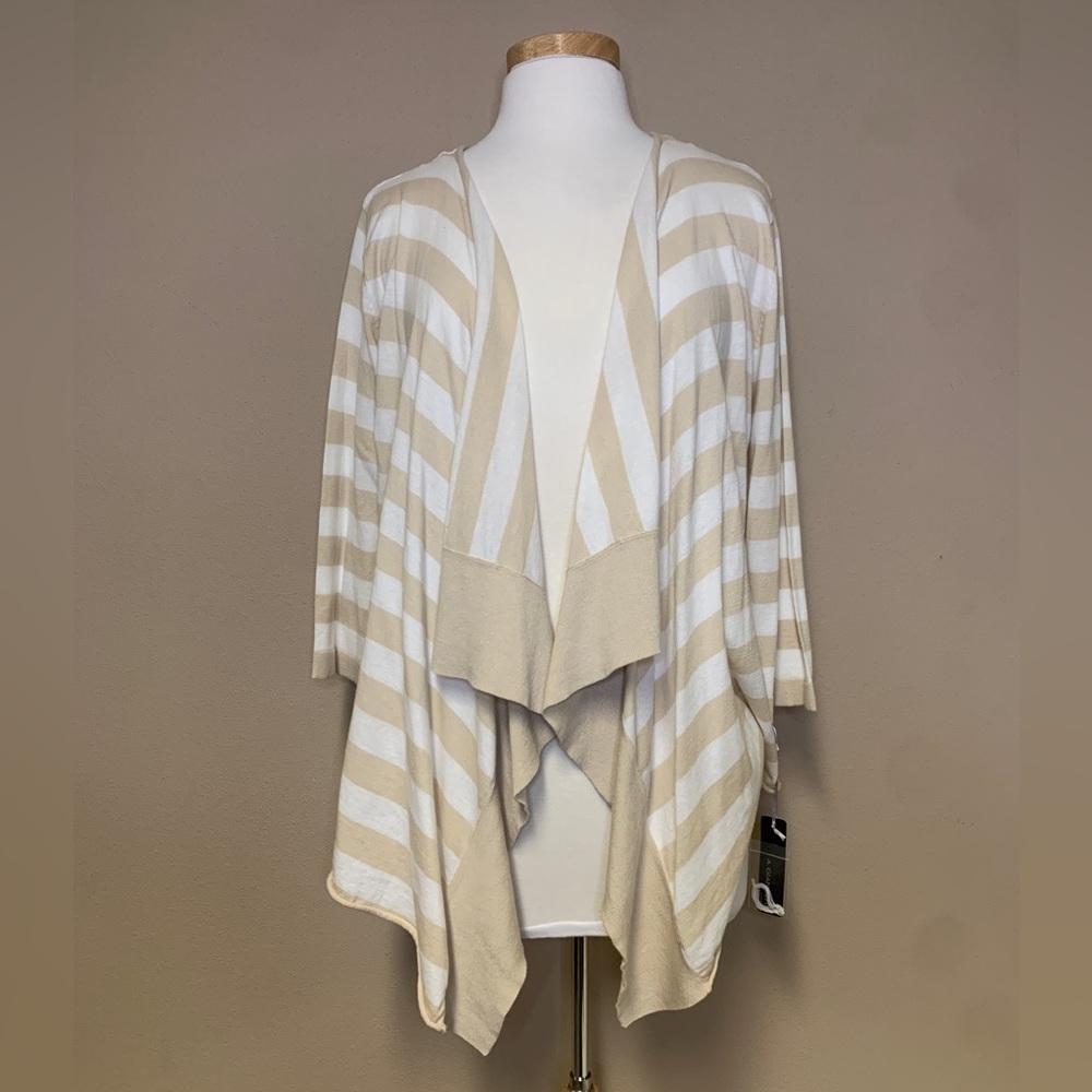 NWT - A. Giannetti - Cream Striped Cardigan